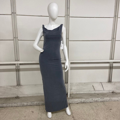 GOOD AMERICAN Twist Shoulder Maxi Dress Women's Size S Carbon | eBay