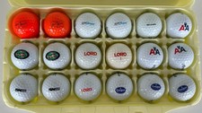 18 Vintage Logo Golf Balls Titleist Golden Ram Wilson Lord Cooper AA Lot
