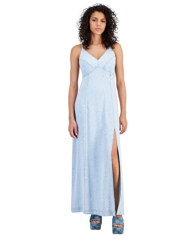 chinese dress ladies Guess Jeans Lace Up Denim Dress (M) – Holy Thrift