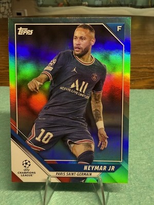 2021-22 Topps UEFA NEYMAR JR #150 AQUA FOIL /299 PSG 🔥
