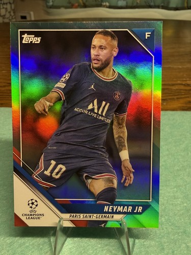 2021-22 Topps UEFA NEYMAR JR #150 AQUA FOIL /299 PSG 🔥