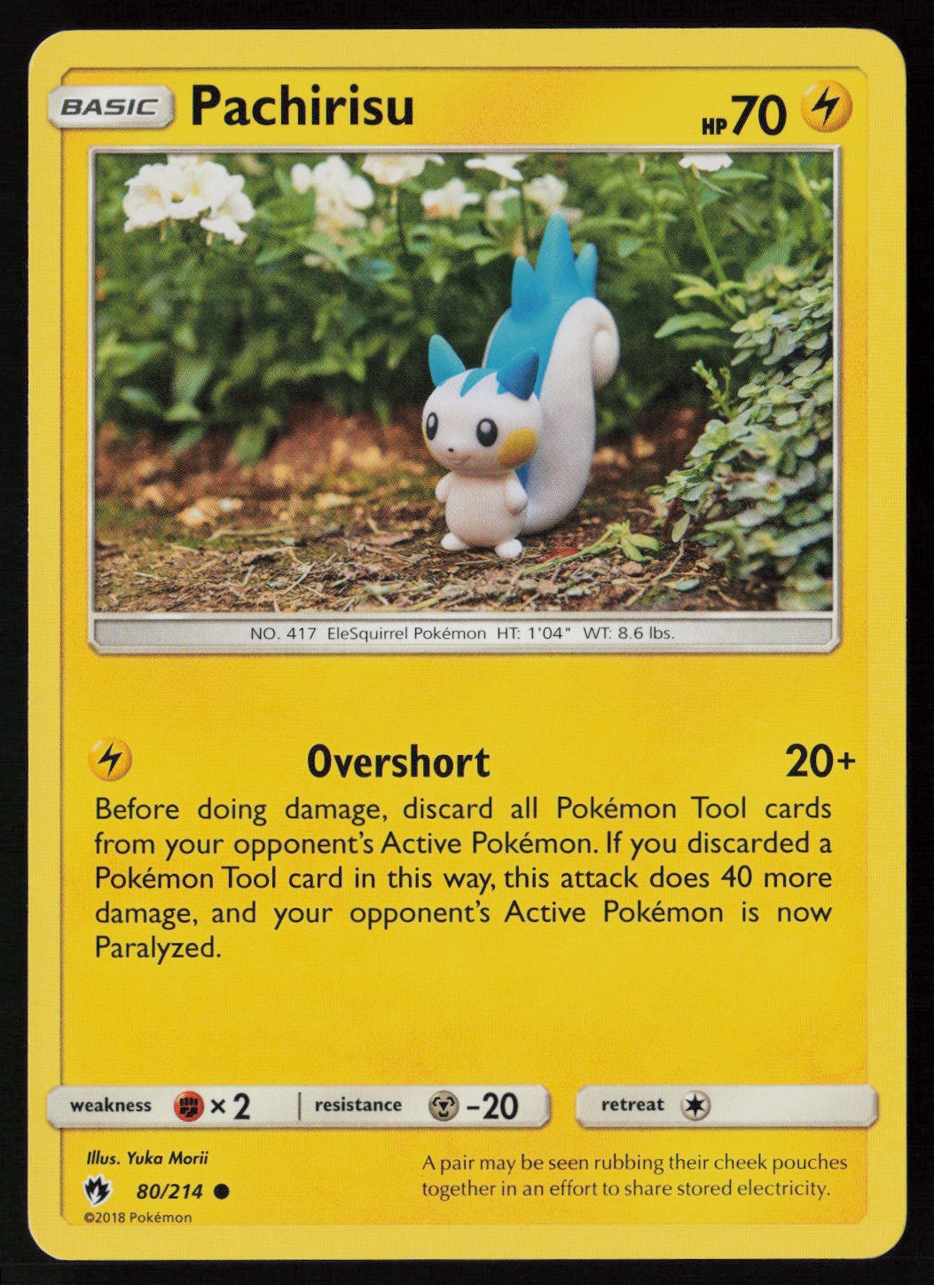 Pachirisu 80/214 Pokemon Lost Thunder Common Near Mint