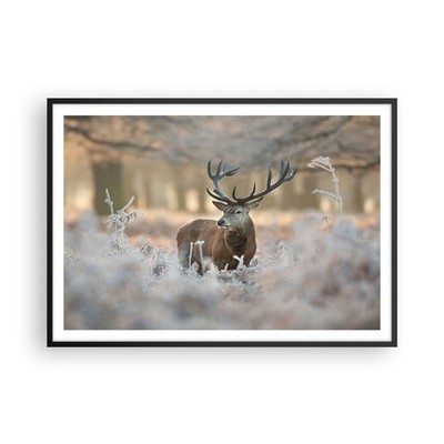 Wandbilder 100x70cm Poster Hirsch Wald Natur Wandposter Bilder Art Wanddeko