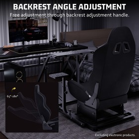Hottoby  Racing Simulator Cockpit With Black Seat Fit For Logitech G29 G920 G923