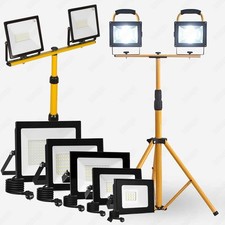 LED Fluter Flutlicht Baustrahler Scheinwerfer Stativ Stecker 10/20/30/50/100Watt