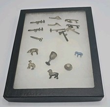 1920's LOT of 16 CRACKER JACK PRIZES METAL COLLECTION FRAMED