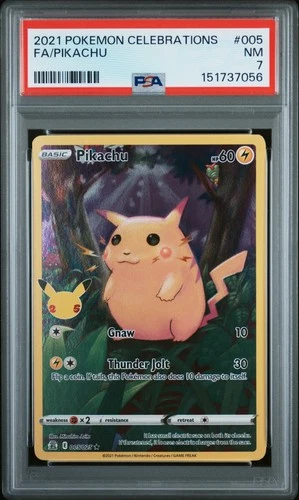 2021 POKEMON CELEBRATIONS #005 FULL ART/PIKACHU PSA 7
