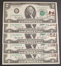 2 DOLLARI 1976 JEFFERSON ANNIVERSARIO INDIPENDENZA AMERICANA CON FRANCOBOLLO FDS