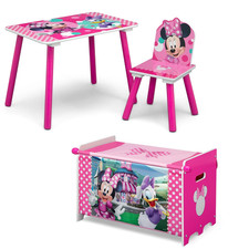 Disney Minnie Mouse 3-Piece Toddler Playroom Set  Includes Table, Chair and Toy