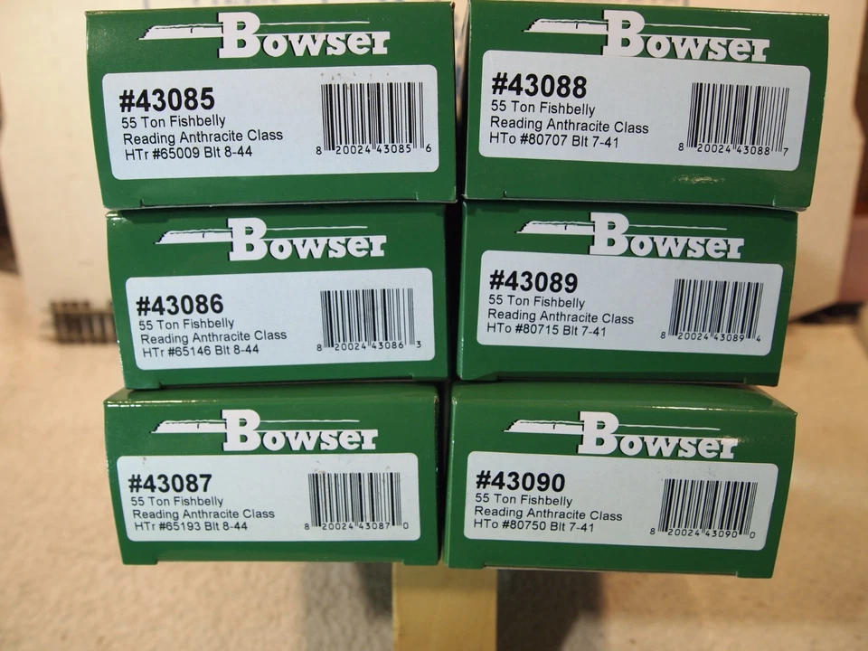 BOWSER  READING "ANTHRECITE" LOGO 55t "FISHBELLY" COAL HOPPERS, LOT OF SIX No's - Image 4 of 4