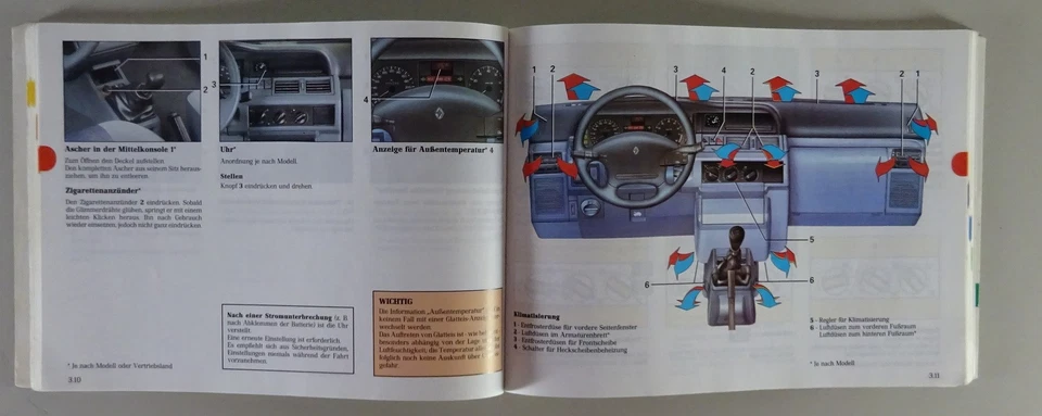 Carpeta De Documentos Con Manual / Guía Renault Clio De Junio De 1997 - Imagen 2 de 2