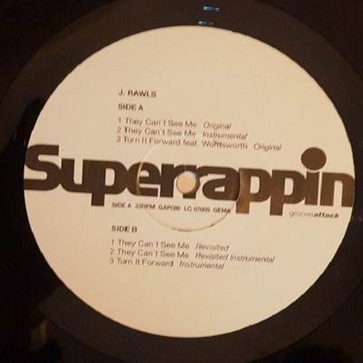 J. Rawls - They Can't See Me / Turn It Forward Vinyl 12'' 0725635