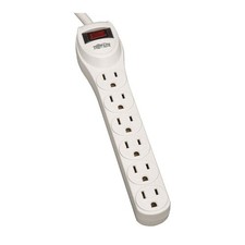 TRIPP LITE TLP602 Surge Protector Strip,6 Outlet,Gry 4HHG5