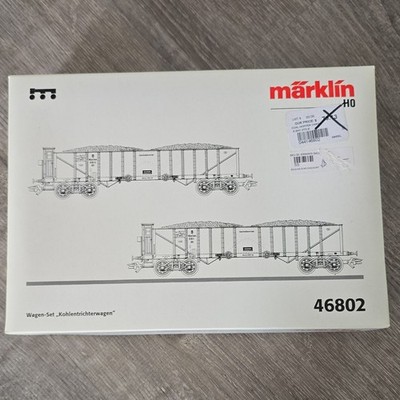 Märklin HO Coal Freight Car Set 46802 München Black Plastic Model Railroad
