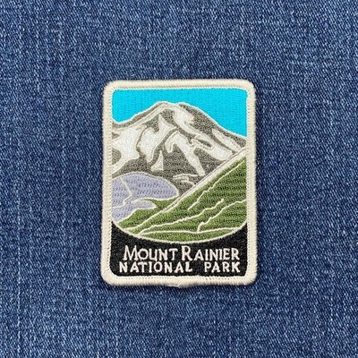 Mount Rainier National Park Patch Embroidered Washington Hiking Souvenir Badge