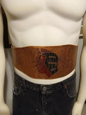 Antique 1930s Indian Head Motorcycle Leather Kidney Belt