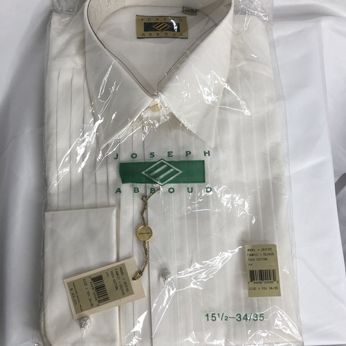 joseph abboud white tuxedo dress shirt 