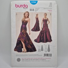 Burda 6708 Womens Sz 8-18 Dress Evening Prom ...