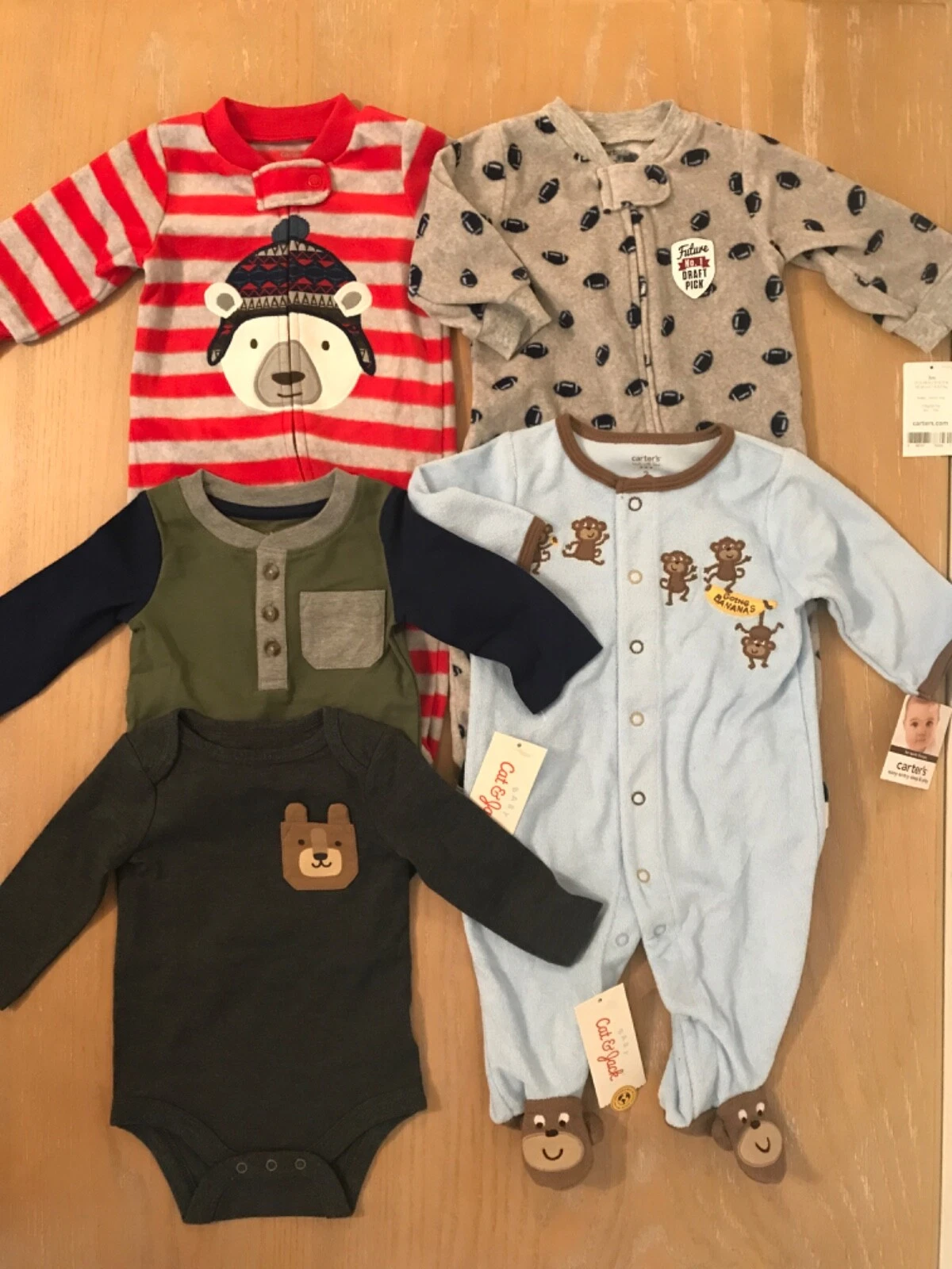 New! Cat & Jack/Carter's Infant Boys Winter Clothing Lot of 5 Size 0-3, 3 Months