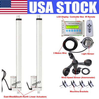 Complete 18'' Dual Axis PV Solar Tracking LCD Solar Panel Tracker Anemometer Kits