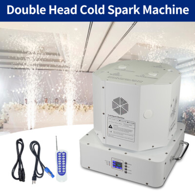 1300W Double Head Spin Cold Spark Machine Fireworks Fountain Sparkler Machine