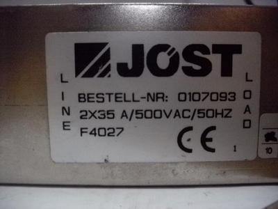 JOST F4026 LINE FILTER 2X35 500VAC 50HZ QUANTITY!!