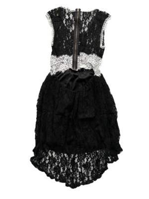 Finn & Clover Lace Open Back Dress Black White ( M ) | eBay