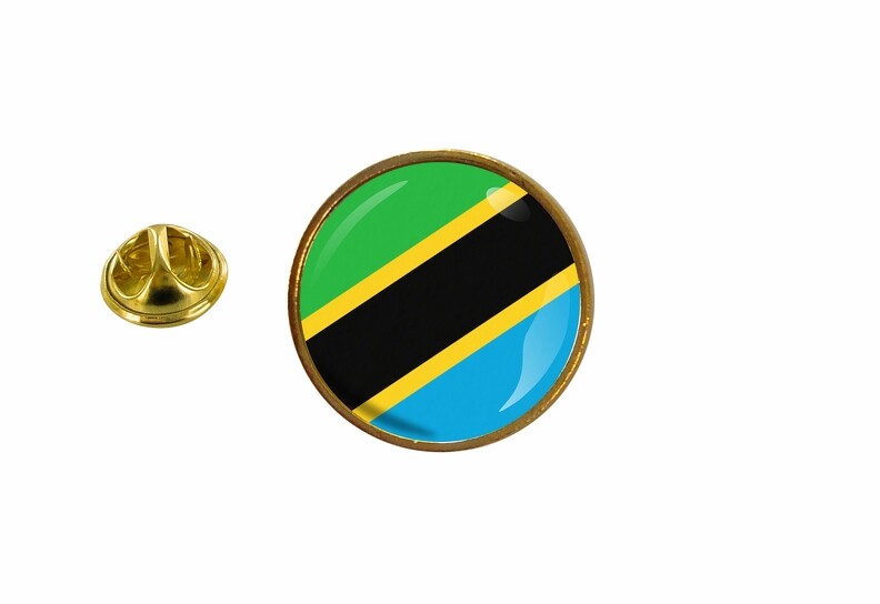 spilla pin pin's spille spilletta bandiera rotondo coccarda tanzania