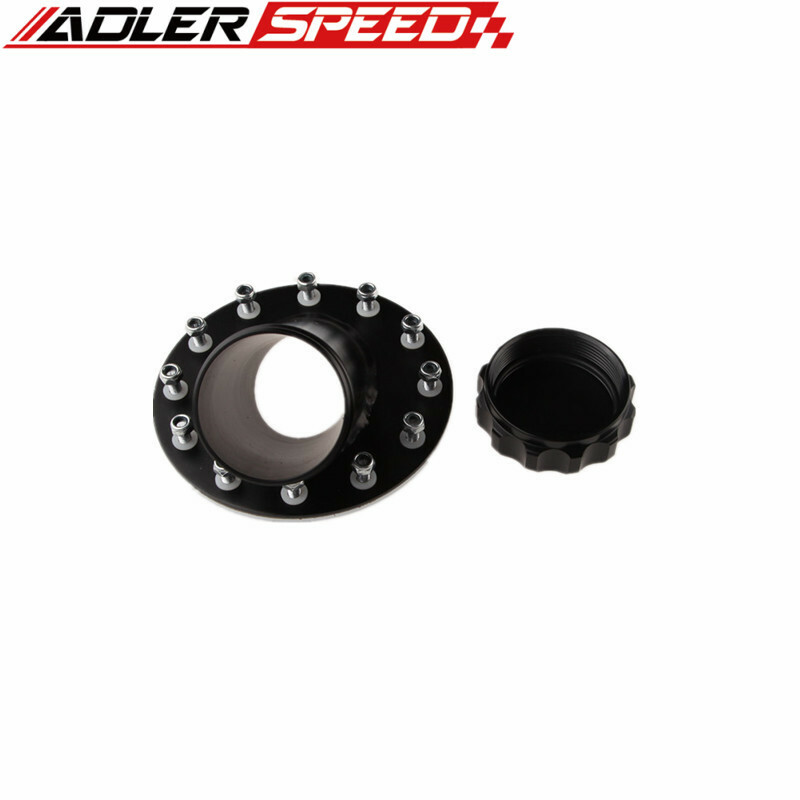 US SHIP Black Aluminum Fuel Cell Fast Fill Filler Neck 45 Degree 12 Bolt Flange