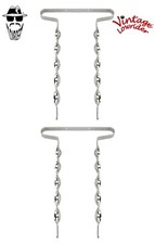 2 VINTAGE LOWRIDER FLAT TWISTED BUMPERS CHROME FRONT/ REAR 24"/26" BICYCLE.