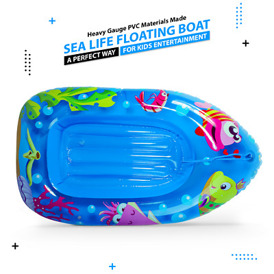 SEA LIFE SCHLAUCHBOOT POOL WASSER SCHWIMMBOOT KINDER STRANDLIEGE JILONG KIDS 