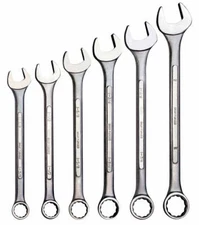 6pc SAE Jumbo Combination Wrench Set 1-3/8" - 2"