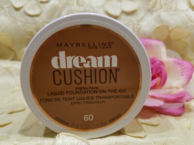 2-MAYBELLINE-NEW YORK-DREAM CUSHION-LIQUID FOUNDATION-ON-THE-GO! #60 COCOA-NEW!
