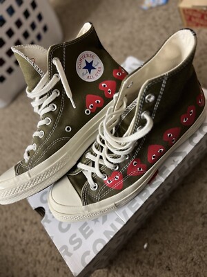 Size 9 - Converse Comme des Garçons Play x Chuck 70 Hi Top Multi Heart