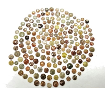 NATURAL DIAMOND LOT 5 TCW SCOOP MIX COLOR 2.5 - 4.5 MM ROUND ROSECUT LOW PRICE