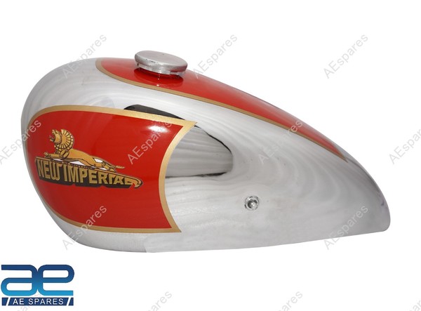 Fuel Tank FüR Imperial 1936 Model 100 350Cc Rot Chrom Stahl Benzintank-image