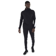 Brave Soul Mens Trackisut Salzberg Side Stripe Quater Zip Set