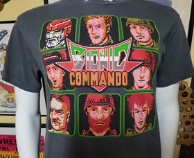 VTG 90s NES Bionic Commando Characters Video Game T Shirt Medium Super RARE