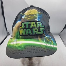 Star Wars Yoda Kids Black Graphic Baseball Hat Cap Casual Outdoors Breathable