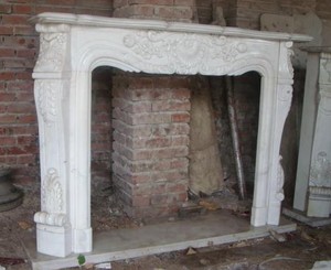 Classic French Design Marble Fireplace Mantel And Surround