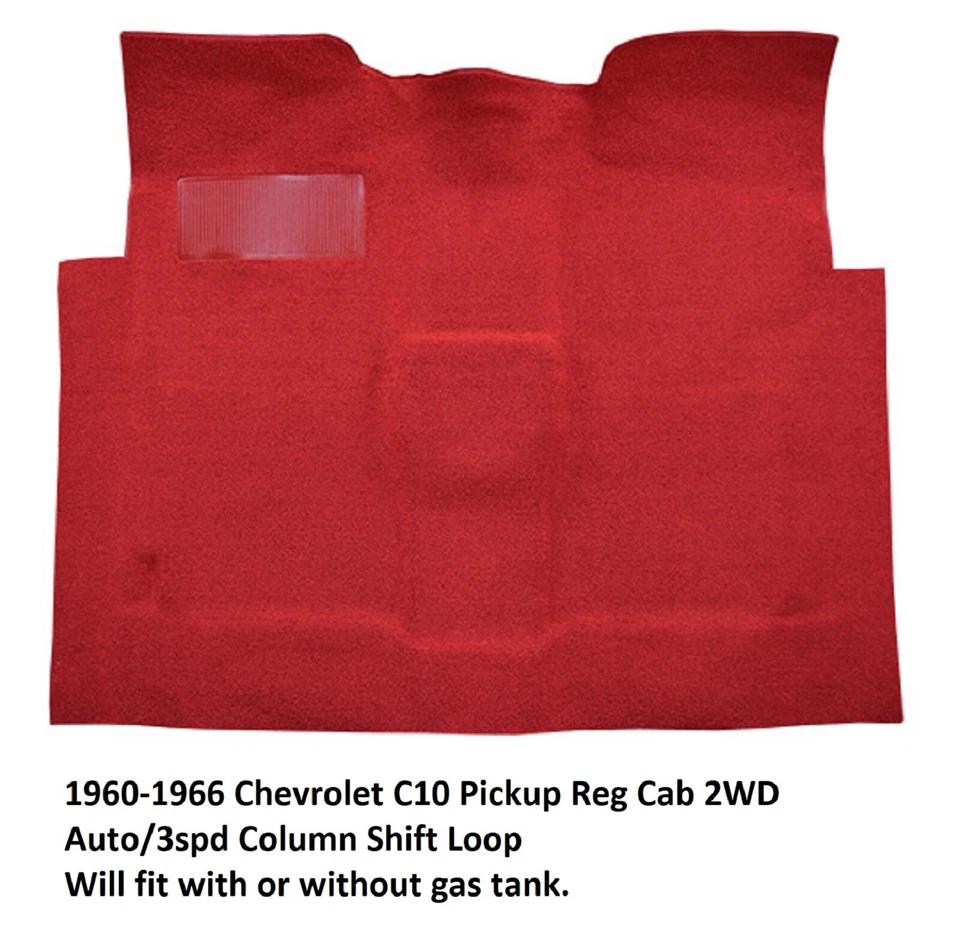 Chevrolet C10 Pickup ACC 1960-1966 2x2 lazo alfombra piso automático/3 velocidades o 4 velocidades Foto 3 de 4