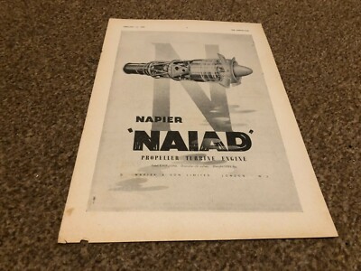 AC39 WERBUNG 11X8 NAPIER NOMAD PROPELLER TURBINENMOTOREN