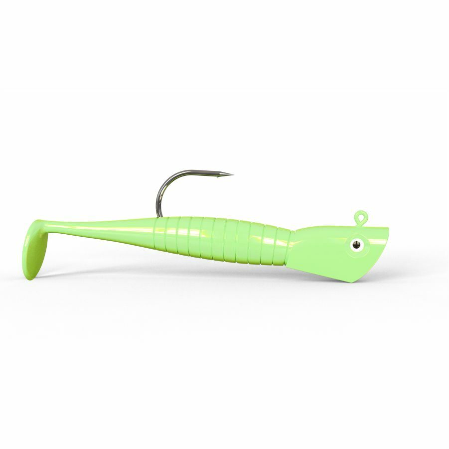 Dynamic Lures Micro Attack – Swimbait A Coda Paddle 1,5” – Bianco – 6 Pezzi – Per Trota E Persico