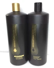(2 PACK) Sebastian Dark Oil Lightweight Shampoo and Conditioner, 33.8 oz
