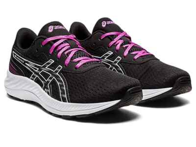 Girls ASICS Gel-Excite 9 Trainers Shoes Black Genuine New Size 6