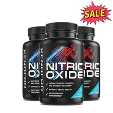 Nitric Oxide L-Arginine Pre Workout+Supports Muscle Growth 60 Capsules*3bottles