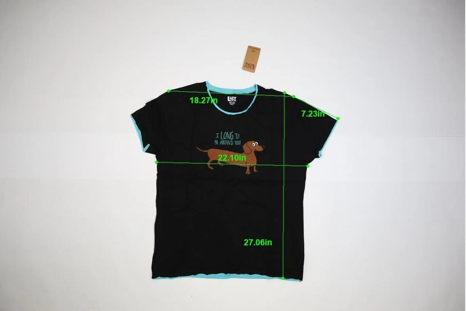 Camisa de pijama divertida LazyOne I Long to Be Around Your Dachshund Dog para mujer XL Foto 2 de 4