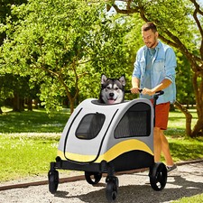 Extra Large Pet Travel Stroller Dog Jogger Stroller Foldable Anti-shock wheels