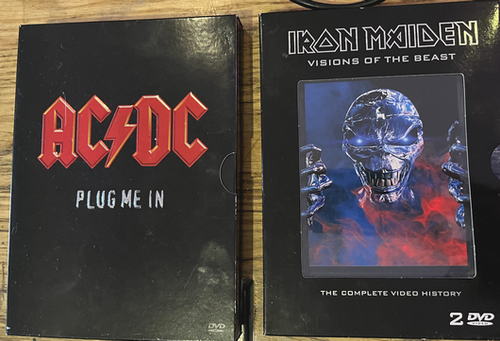 AC/DC PLUG ME IN Iron Maiden Visions of the Beast : ED LUXE 4 DVD ET 2 ...