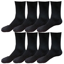 8 pairs 98 Cotton Mens Comfortable Casual Crew Dress Socks Mid Calf Size 9-11